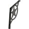 Ekena Millwork Austin Wrought Iron Bracket, (Single center brace), Antiqued Silver 1 1/2"W x 12"D x 15"H BKTM01X12X15SAUASV - alternate 1